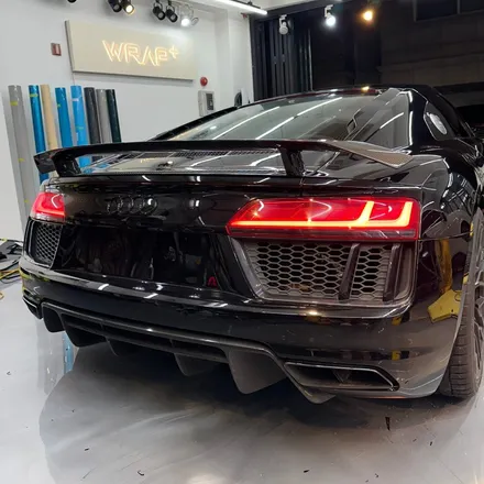 강남 자동차 랩핑과 PPF, 아우디 R8 고광택 블랙과 카본 시공 / 서울 중랑구 망우동