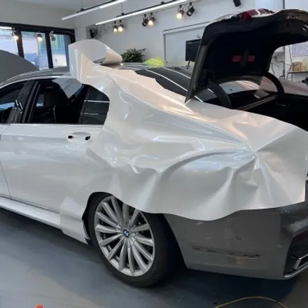 강남 BMW 7시리즈 랩핑 PET 쉘 화이트 완벽한 시공 후기 / 서울 중랑구 망우동