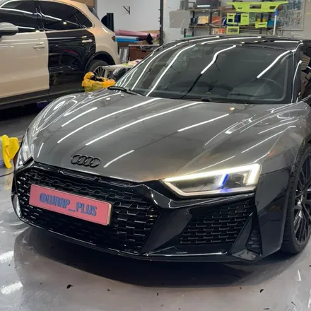 강남 자동차 랩핑과 PPF, 아우디 R8 고광택 블랙과 카본 시공 / 서울 중랑구 망우동