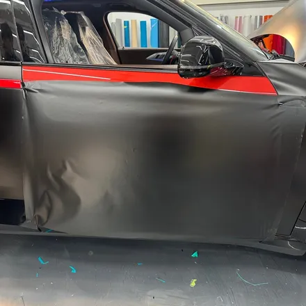 강남에서 BMW XM 사틴 블랙 랩핑 후기 : BLACK & RED / 서울 중랑구 망우동