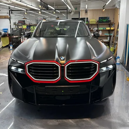 강남에서 BMW XM 사틴 블랙 랩핑 후기 : BLACK & RED / 서울 중랑구 망우동
