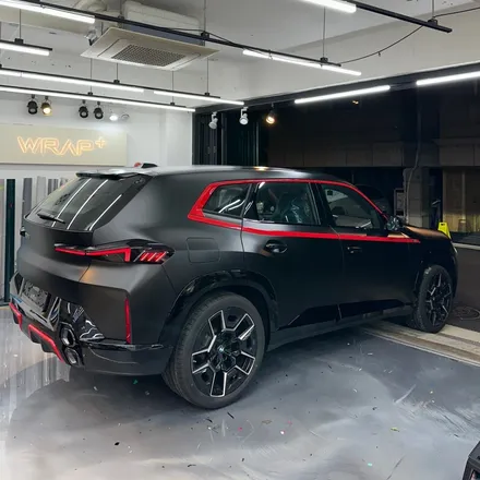 강남에서 BMW XM 사틴 블랙 랩핑 후기 : BLACK & RED / 서울 중랑구 망우동