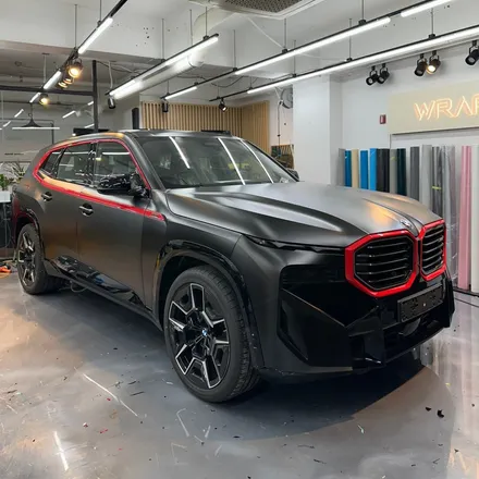 강남에서 BMW XM 사틴 블랙 랩핑 후기 : BLACK & RED / 서울 중랑구 망우동