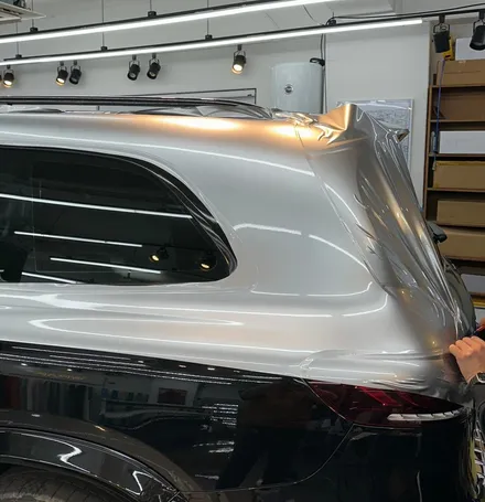 벤츠 브라부스 167 AMG GLS 63, 투톤 블랙 & GT 실버 랩핑 시공 / 서울 중랑구 망우동