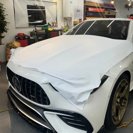 강남 랩핑 벤츠 CLE53 AMG - 매트 화이트 / 서울 중랑구 망우동