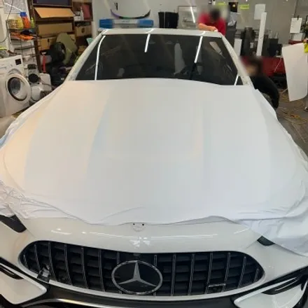 강남 랩핑 벤츠 CLE53 AMG - 매트 화이트 / 서울 중랑구 망우동