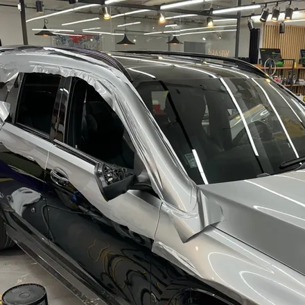 벤츠 브라부스 167 AMG GLS 63, 투톤 블랙 & GT 실버 랩핑 시공 / 서울 중랑구 망우동