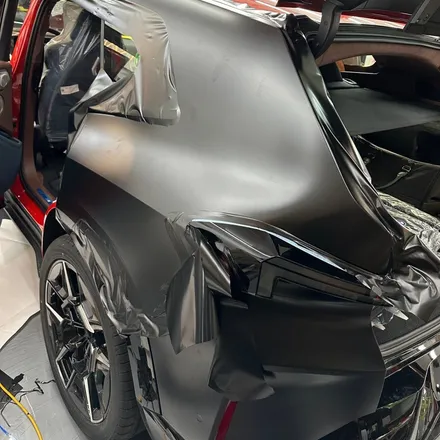 강남에서 BMW XM 사틴 블랙 랩핑 후기 : BLACK & RED / 서울 중랑구 망우동