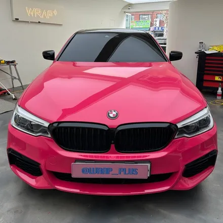 강남 랩핑, BMW 5시리즈 전체 핑크 랩핑 후기 / 서울 중랑구 망우동
