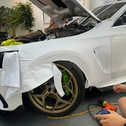 강남 랩핑 벤츠 CLE53 AMG - 매트 화이트 / 서울 중랑구 망우동