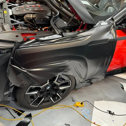 강남에서 BMW XM 사틴 블랙 랩핑 후기 : BLACK & RED / 서울 중랑구 망우동