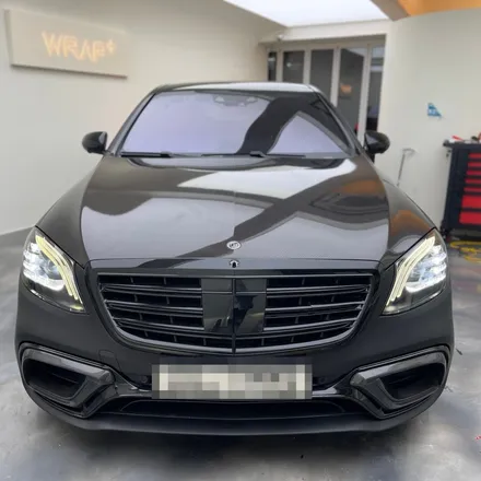 벤츠 S63 AMG X 브라부스, 카본&매트블랙 랩핑 / 서울 중랑구 망우동
