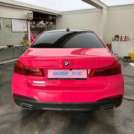 강남 랩핑, BMW 5시리즈 전체 핑크 랩핑 후기 / 서울 중랑구 망우동
