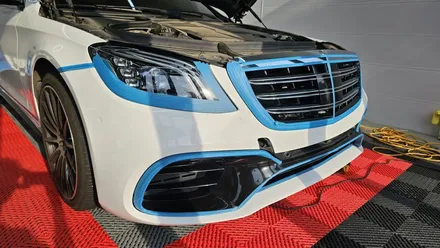 남양주랩핑 벤츠 S350d S클래스 전체랩핑 3M 2080 유광 화이트 / 남양주 다산동