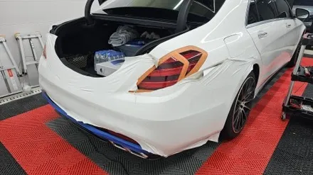 남양주랩핑 벤츠 S350d S클래스 전체랩핑 3M 2080 유광 화이트 / 남양주 다산동