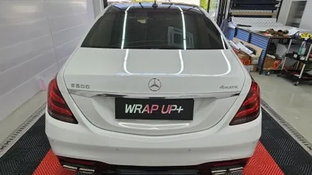 남양주랩핑 벤츠 S350d S클래스 전체랩핑 3M 2080 유광 화이트 / 남양주 다산동