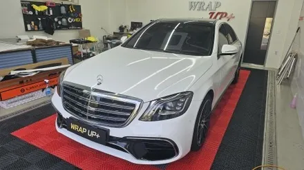 남양주랩핑 벤츠 S350d S클래스 전체랩핑 3M 2080 유광 화이트 / 남양주 다산동