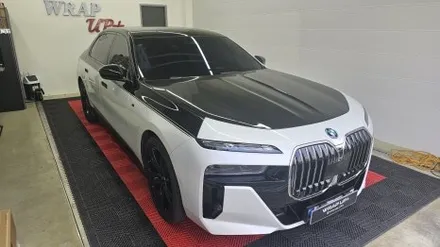 남양주 랩핑 랩업 BMW 7시리즈 듀오톤 크롬죽이기 750e 부분 랩핑 제거 오토벨벳 고광택 / 남양주 다산동