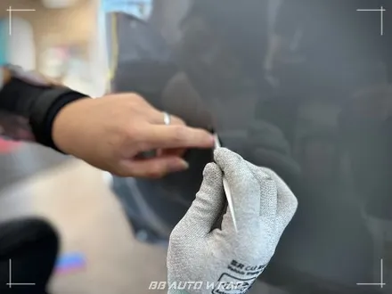부산 자동차 랩핑 전문점 비비 오토 랩에서 사고 난 벤츠 C 클래스 뒷범퍼 재시공 보험수리하기 / 부산 강서구