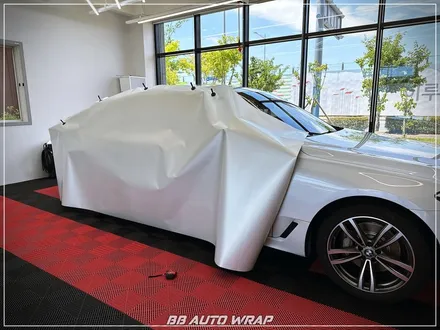 [공지] BMW 6시리즈 GT 사틴 펄 화이트 3M 랩핑지로 전체 시공하기! / 부산 강서구 명지동
