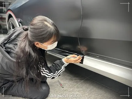 BMW X7 사틴 블랙 전체랩핑으로 스포티하게 만들기 부산랩핑 / 부산 강서구