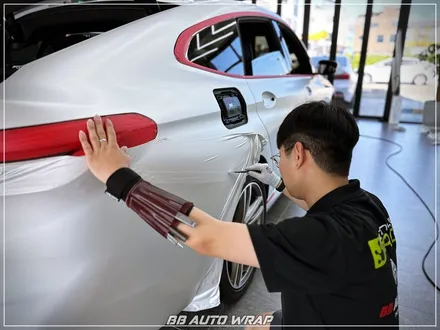 [공지] BMW 6시리즈 GT 사틴 펄 화이트 3M 랩핑지로 전체 시공하기! / 부산 강서구 명지동