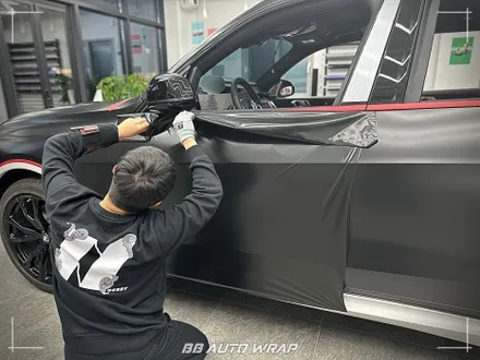 BMW X7 사틴 블랙 전체랩핑으로 스포티하게 만들기 부산랩핑 / 부산 강서구