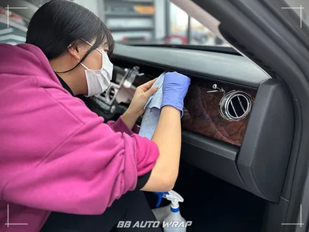 명지 랩핑샵 비비 오토 랩에서 롤스로이스 고스트 우드우드한 오래된 실내, 랩핑으로 최신 차량처럼 만들기! / 부산 강서구