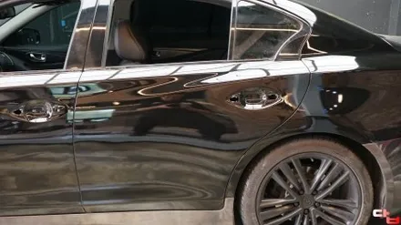 동탄크롬랩핑 인피니티 Q50 2.2D 사고로 인한 랩핑 제거 재시공 2 / 동탄 영천동