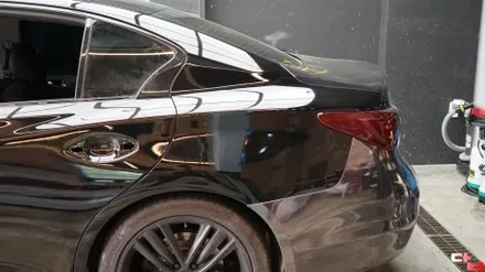 동탄크롬랩핑 인피니티 Q50 2.2D 사고로 인한 랩핑 제거 재시공 2 / 동탄 영천동