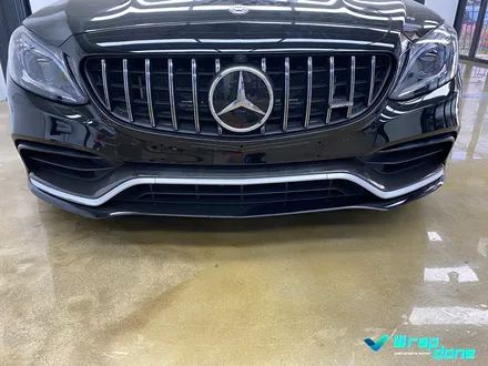 벤츠 C63 AMG 범퍼 몰딩 포인트 랩핑 재시공 / 수원, 광교