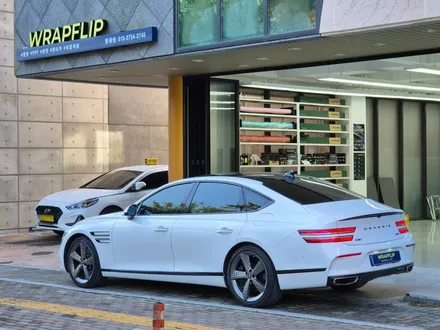 현대 제네시스G80 스포츠 블랙팩 시공(전체 크롬죽이기+전면 그릴 도색+엠블럼,레터링 도색) 분당 랩핑샵 랩플립 / 성남시 중원구 여수동