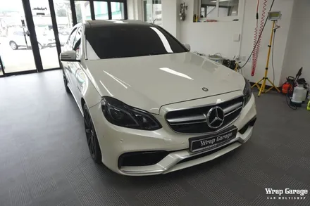 청주랩핑 벤츠 E63 amg 스모그PPF 라이트PPF 필름으로 블랙베젤 라이트만들기! / 청주시 청원구