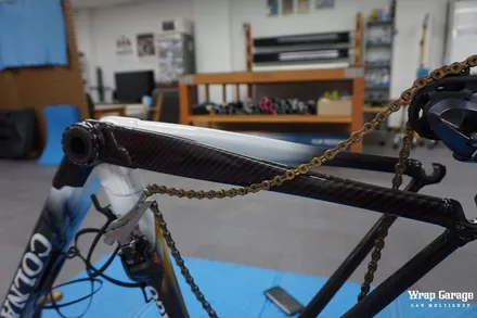 청주 자전거(싸이클) 랩핑하기 3M리얼카본으로 자전거 부분 랩핑하기! / 청주시 청원구