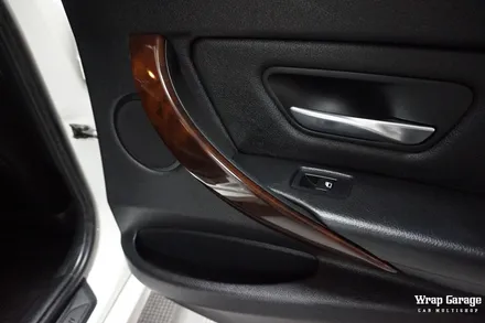 BMW 3시리즈 실내랩핑 SOTT리얼카본으로 우드를 새롭게 바꾸다! / 청주시 청원구