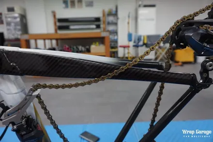 청주 자전거(싸이클) 랩핑하기 3M리얼카본으로 자전거 부분 랩핑하기! / 청주시 청원구