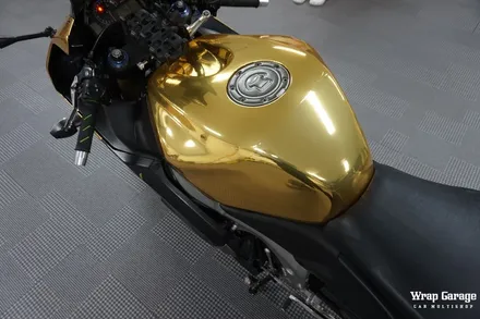 청주 바이크 랩핑 - cbr600rr 골드크롬 랩핑으로 변신 / 청주시 청원구