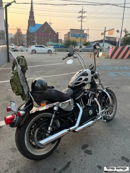 청주 랩핑 할리데이비슨883R 전체랩핑 커스텀 랩핑작업하기! / 청주시 청원구