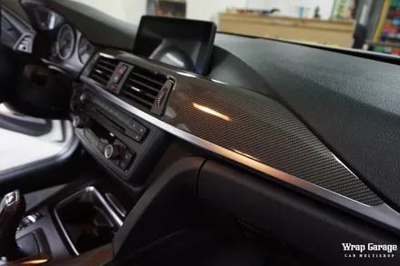 BMW 3시리즈 실내랩핑 SOTT리얼카본으로 우드를 새롭게 바꾸다! / 청주시 청원구