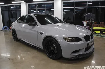 BMW E92 M3 나르도 그레이 전체랩핑 시공[김포+수입차+카스킨+시멘트+쿨그레이+3M][랩하우스] / 김포시 양촌읍