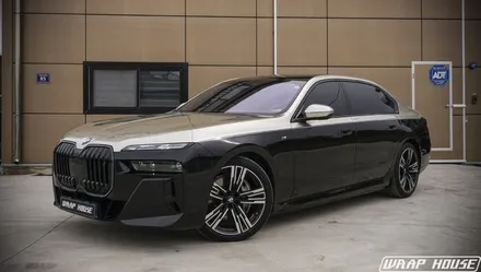 BMW I7 고광택 듀오톤랩핑과 크롬죽이기 작업![김포랩핑][랩하우스] / 김포시 양촌읍