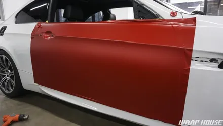 BMW E92 M3 3m사틴 스몰더링 레드 전체랩핑 시공[김포+카스킨+랩핑+PPF+시공+전문업체][랩하우스] / 김포시 양촌읍