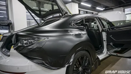 폭스바겐 아테온 사틴블랙 전체랩핑+크롬죽이기 시공[김포랩핑전문업체][랩하우스] / 김포시 양촌읍