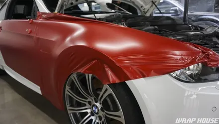 BMW E92 M3 3m사틴 스몰더링 레드 전체랩핑 시공[김포+카스킨+랩핑+PPF+시공+전문업체][랩하우스] / 김포시 양촌읍