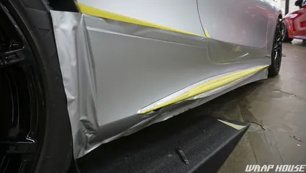 벤츠 S63AMG 쿠페 3M 사틴화이트알루미늄 전체랩핑[김포랩핑][랩하우스] / 김포시 양촌읍