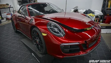포르쉐 911 카레라 4 gts 카브리올레 이노즈텍 뱀파이어레드 전체랩핑+전면PPF 시공[김포랩핑][김포PPF][랩하우스] / 김포시 양촌읍