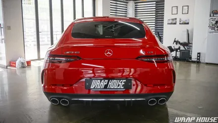 벤츠 AMG GT43 에이버리 유광 카마인레드 전체랩핑 시공[김포랩핑][랩하우스] / 김포시 양촌읍