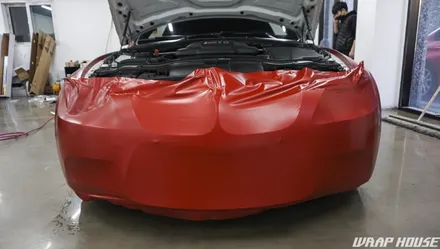 BMW E92 M3 3m사틴 스몰더링 레드 전체랩핑 시공[김포+카스킨+랩핑+PPF+시공+전문업체][랩하우스] / 김포시 양촌읍