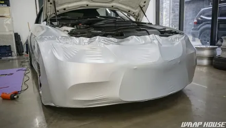 E92 M3 사틴 화이트 알루미늄(사틴실버/프로즌실버) 전체랩핑 시공[김포 랩하우스] / 김포시 양촌읍