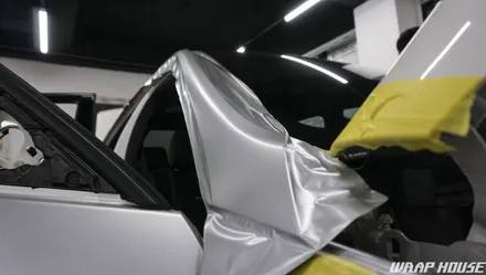 벤츠 E63 AMG 사틴 화이트 알루미늄(사틴실버) 전체랩핑[김포 카스킨 전문업체][랩하우스] / 김포시 양촌읍
